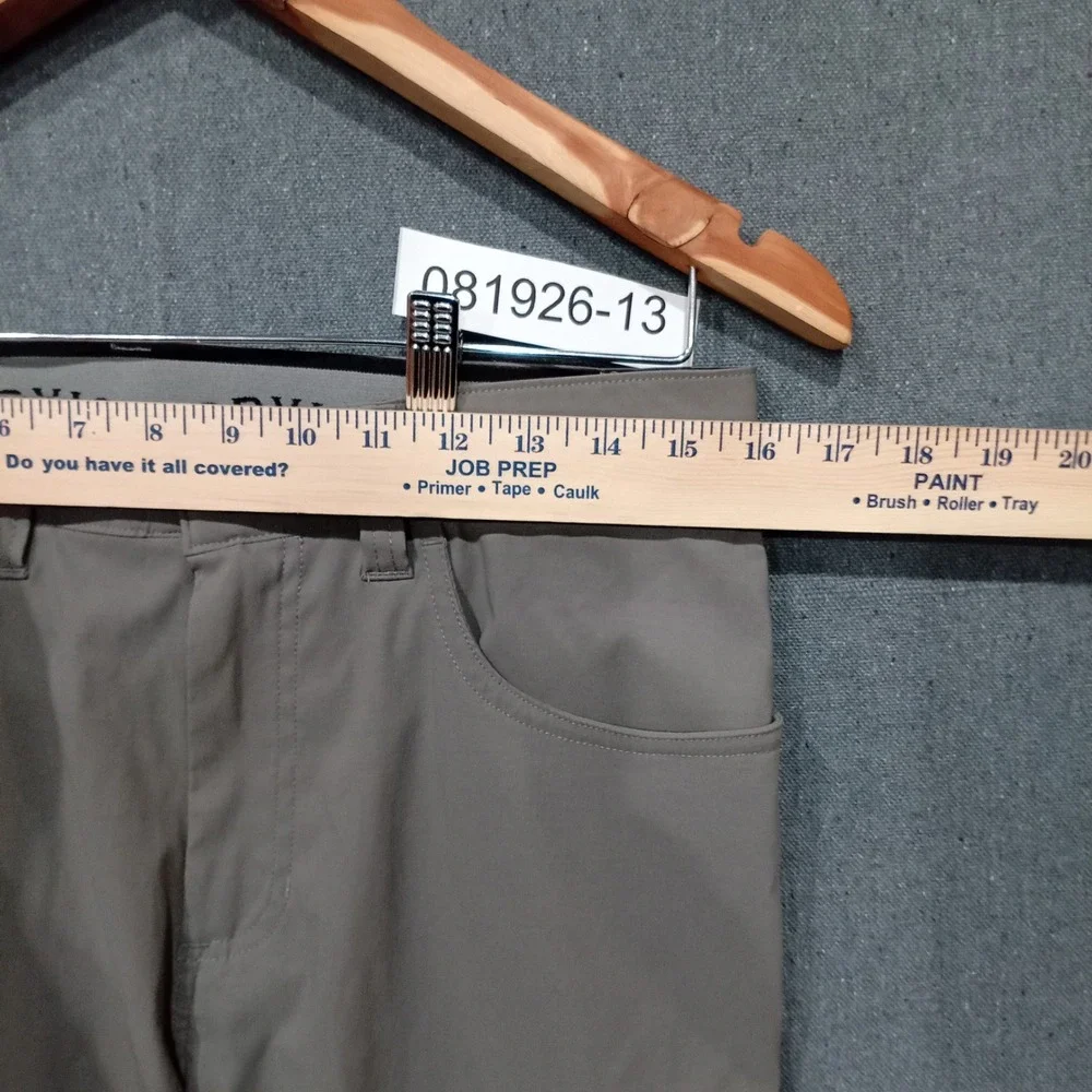 Orvis Mens Tech Pants 32x32 Khaki Tan Outdoor Hiking Travel Straight Leg Pockets